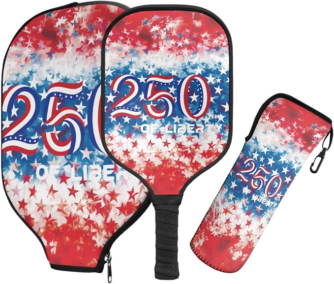 Pickleball Paddles Set 3PCS Pickleball Paddle Case Pickleball Racket Pickleball Bag Ideal for Beginners Gifts