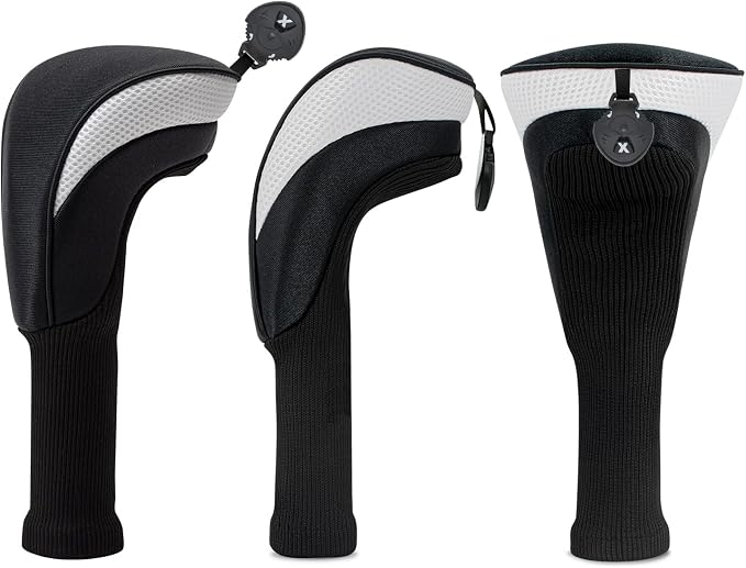 Wood Headcover Golf Club Covers Driver Headcovers Nylon Head Covers Designed to Fit All Woods - 3/4/5/6 Pack/Set Golf Accessories Suitable for Men and Women