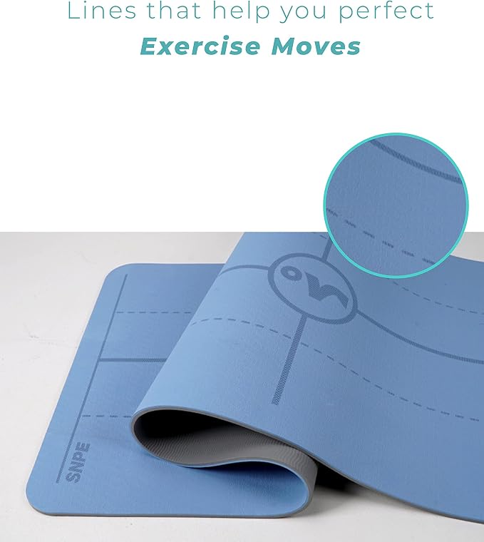 Balance Mat - Non Slip Mat with Alignment Lines for Posture Exercises, Yoga, Pilates, Home Workout