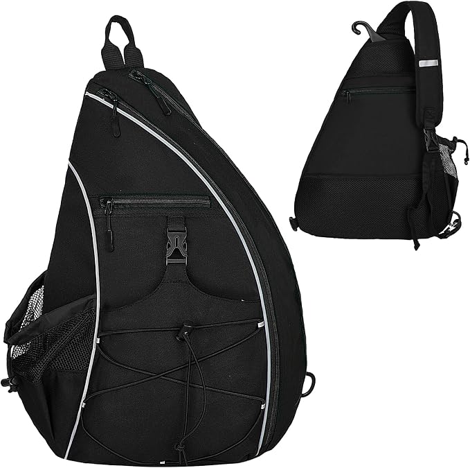 Goloni Pickleball Sling Bag for Men Women, Lightweight Pickleball Backpack with Fence Hook
