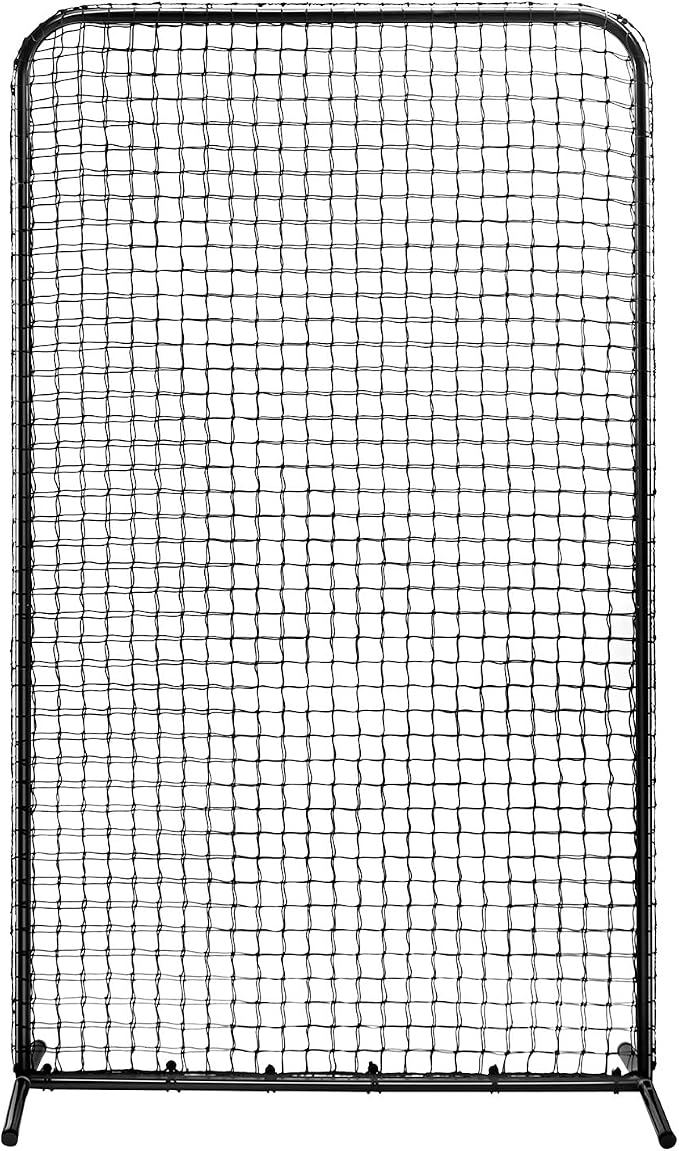 VEVOR Batting Screen - Baseball & Softball Protector with Carry Bag & Ground Stakes, Pitching Net for Pitchers Protection