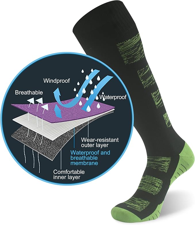 RANDY SUN Waterproof Breathable Knee High Kayaking Hunting Fishing Socks