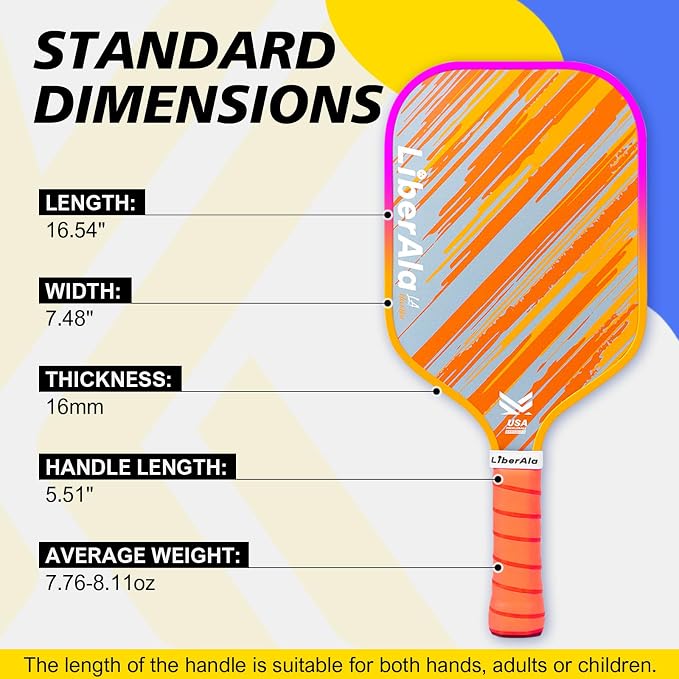 Pickleball Paddles & Set of 2, USAPA Approved Carbon Fiber Pickle Ball Paddle, PP Honeycomb Core, Lightweight & Comfort Grip for Beginners, Pros, Men, Women, Adults, Kids