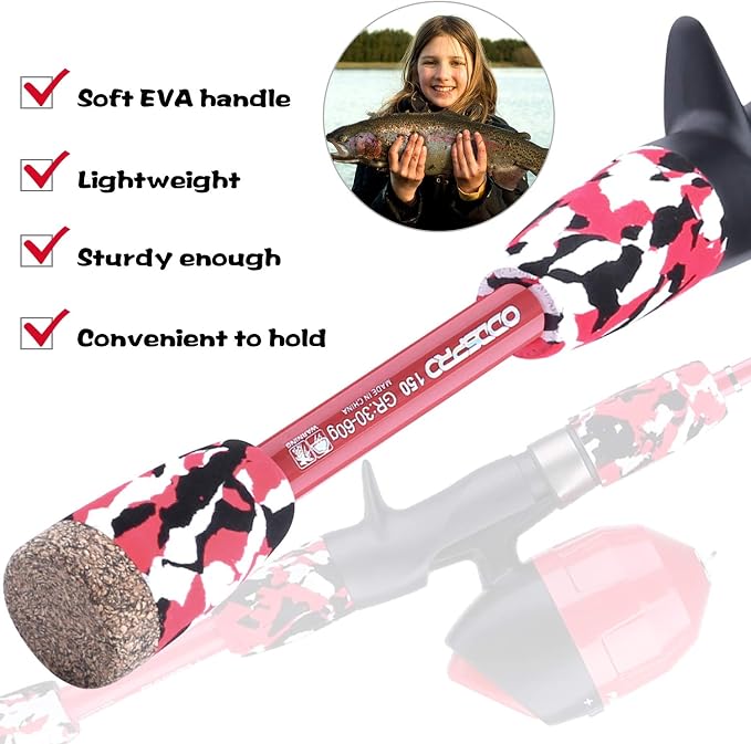 ODDSPRO Kids Fishing Pole - Portable Telescopic Kids Fishing Rod and Reel Combo Kit - with Spincast Fishing Reel Tackle Box for Girls, Youth