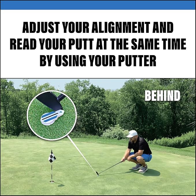 Putting Alignment Aid Tool - Golf Ball Marker - Rotate to Aim - Golf Gift Accessory for Men & Women Golfers - USGA Compliant