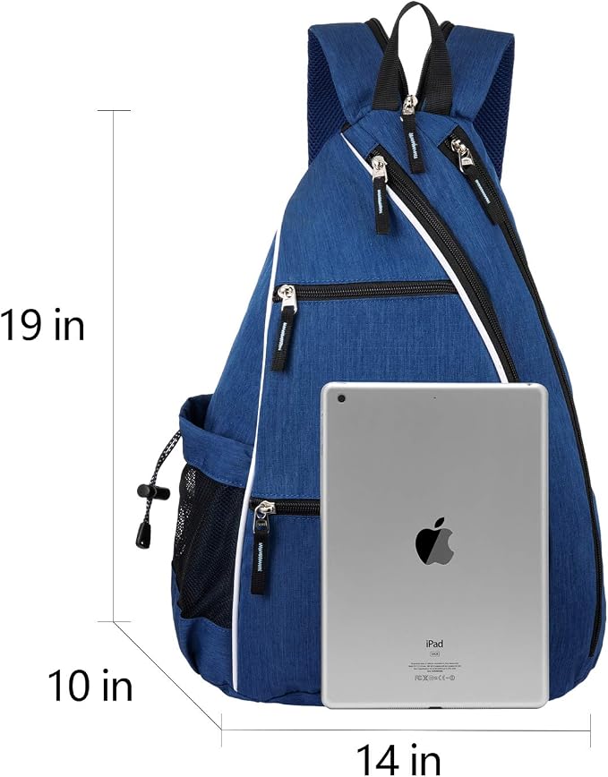 Sucipi Pickleball Bag - Men's & Women's Pickleball Backpack, Adjustable Sling Bag w/Fence Hook/Large Capacity/Safety Pocket