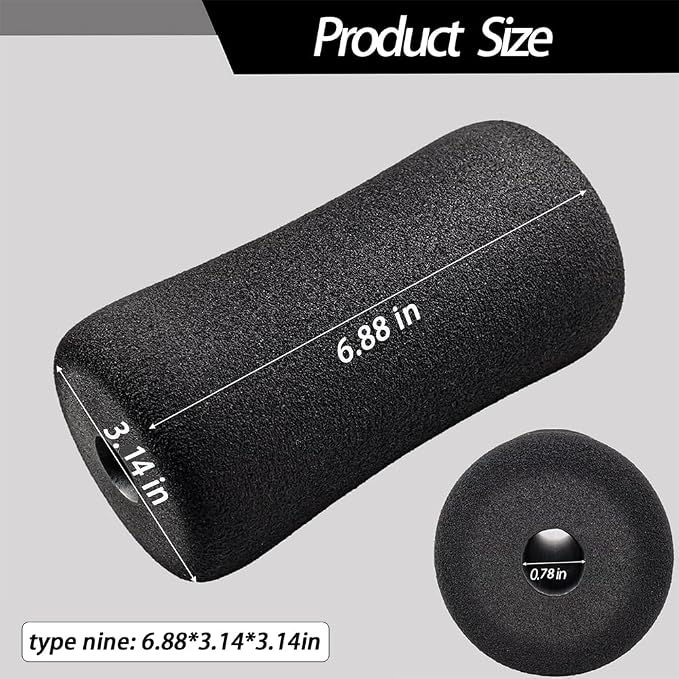 Foot Foam Pads Rollers(6.88 * 3.14 * 3.14in) for Exercise Machine, Inversion Table, Workout Bench, Sits Ups Replacement Parts, Home Gym Accesories