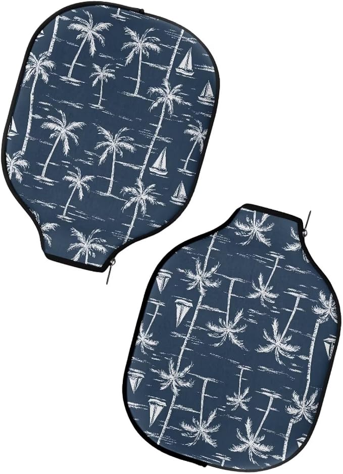 Blue Camo Corgi Pattern Print Pickleball Paddle Covers Only Paddles Holder Sleeve Fits Most Rackets