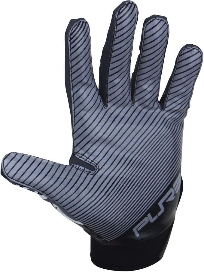 Pure Athlete Football Wide Receiver Gloves - Elite Sticky Grip Gloves, Drip Gear for WR and Defensive Backs - Adult, Youth, Men and Boys