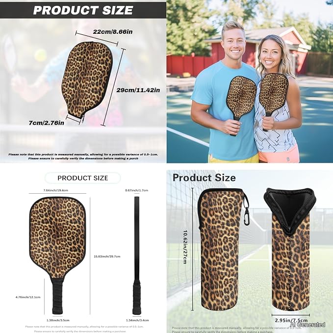 Pickleball Paddles Set 3PCS Pickleball Paddle Case Pickleball Racket Pickleball Bag Ideal for Beginners Gifts