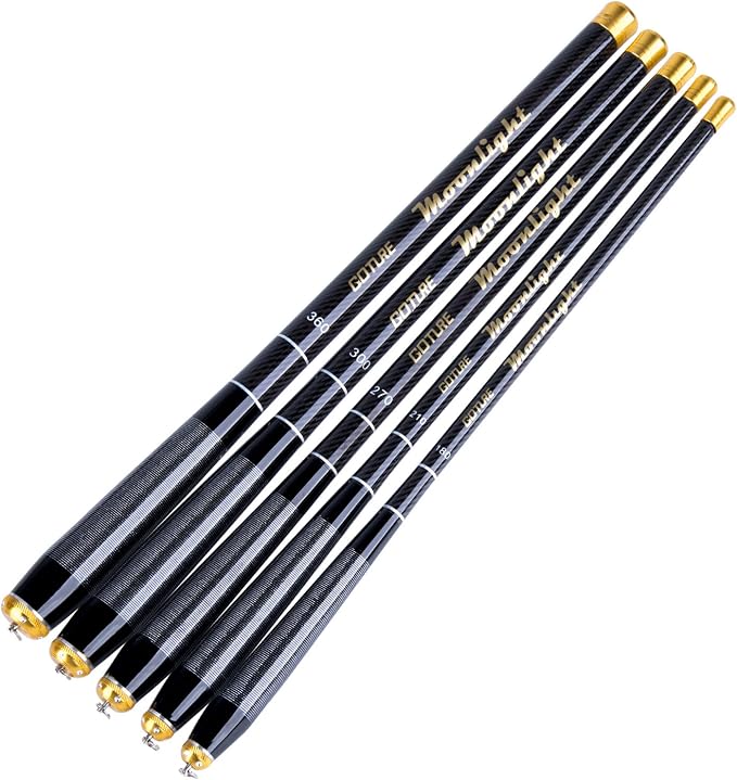 Goture Telescopic Tenkara Fishing RodPortable Hand Fishing Poles 12-24Ft | Reinforced ultralight blank resists cracking on hard runs; ideal all-round length for stream, pond & lake bank fishing