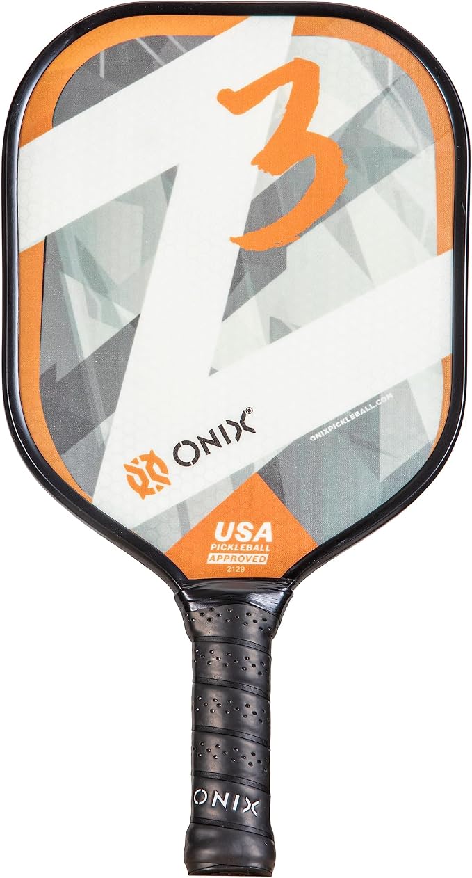 Onix Graphite Z5 Carbon Fiber Pickleball Paddle with Wide-Body Shape, Honeycomb Core & Graphite Face