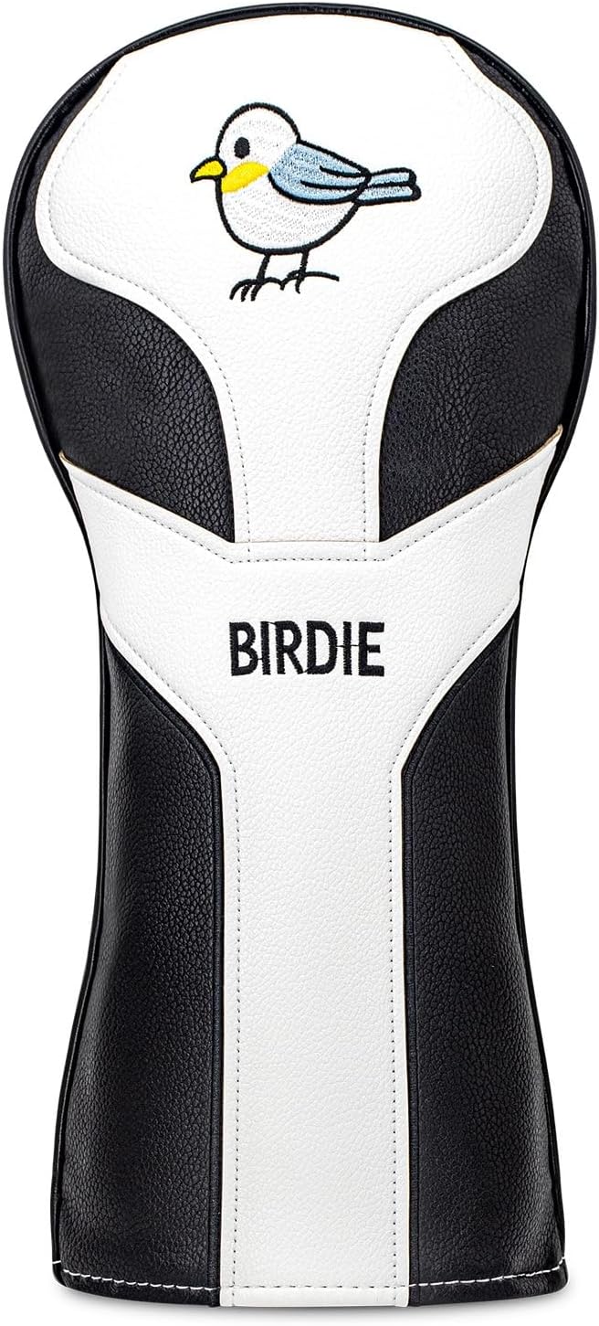 Vesperlux Birdie Golf Headcover Driver Wood Hybrid | Waterproof, Anti-Slip, 3-Pack, Universal Fit, Alignment Stick Cover, Durable, Adjustable Number Dial, Funny Unisex Golf Gift