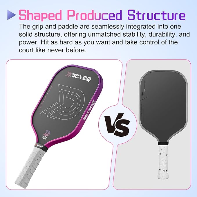 DGYGQ Pickleball Paddles with Polypropylene Honeycomb Core, T700SC Power Carbon Fiber Pickleball Paddle, Increased Power for Ultimate Spin & Consistency
