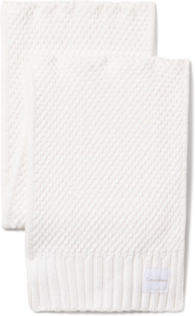 Calvin Klein Women's Chunky Waffle Knit Beanie and Scarf Set