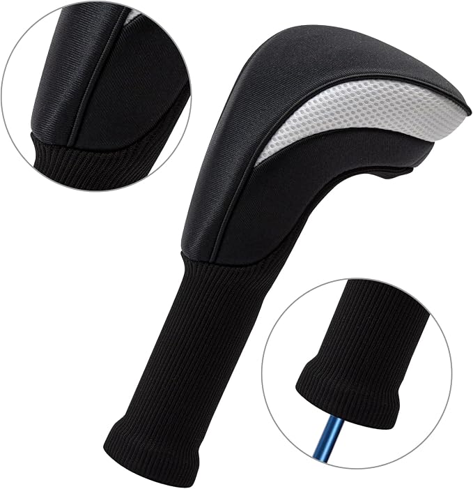 Wood Headcover Golf Club Covers Driver Headcovers Nylon Head Covers Designed to Fit All Woods - 3/4/5/6 Pack/Set Golf Accessories Suitable for Men and Women
