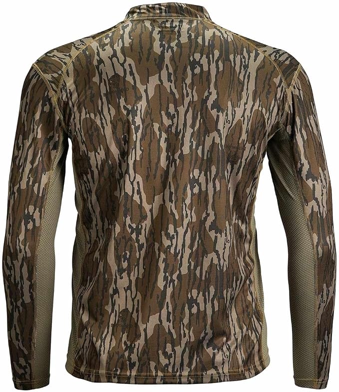 SCENTBLOCKER Angatec Long Sleeve 1/4 Zip Performance Shirt Mens Camo Hunting Clothes