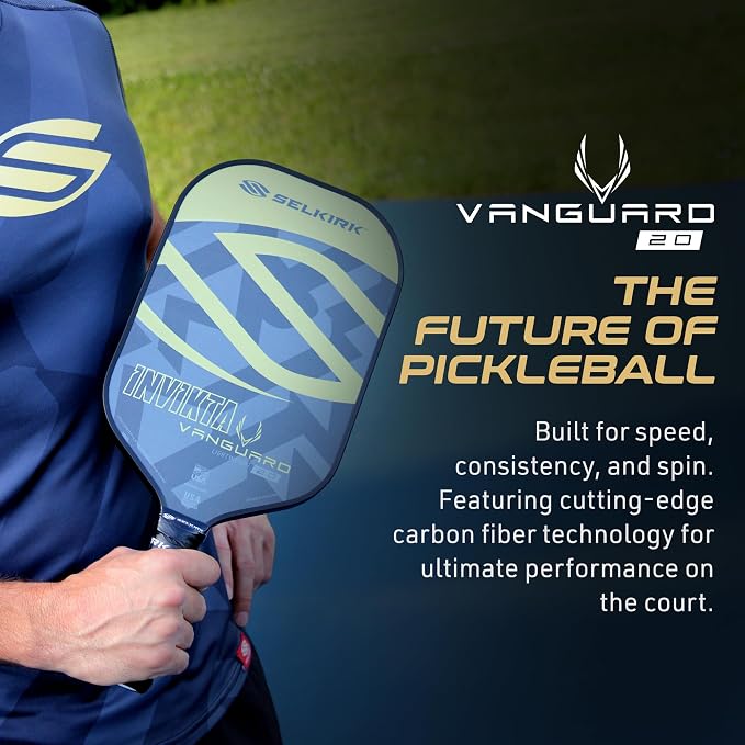 Selkirk Sport Vanguard Hybrid Pickleball Paddle | Carbon Fiber Pickleball Paddle with a Polypropylene X5 Core | Pickleball Rackets