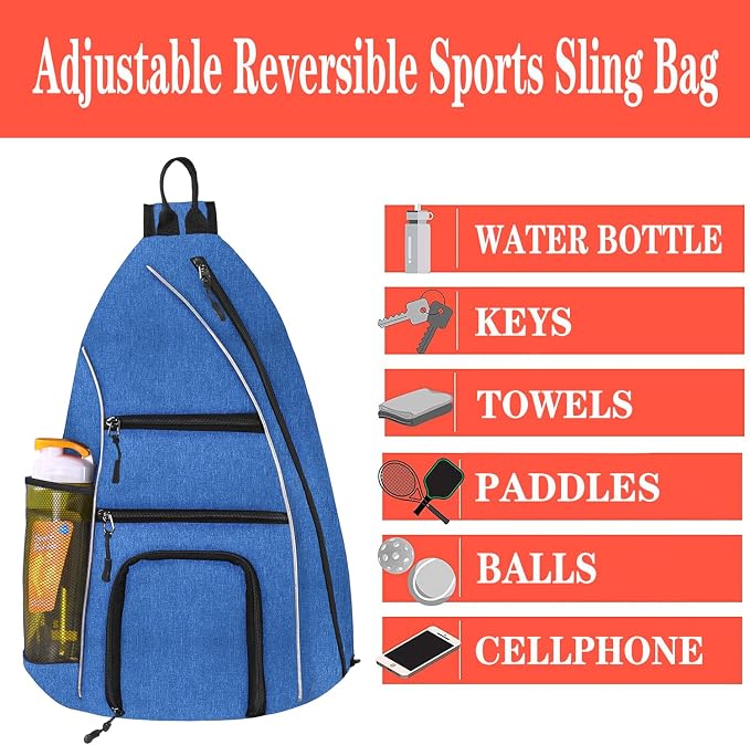 Pickleball Bag - Pickleball Bags for Women Men - Pickleball Backpack - Travel Pickleball Paddle Case, Pickle Ball Bag for Pickleball Paddle Tennis Racket, Protable Pickleball Sling Bag