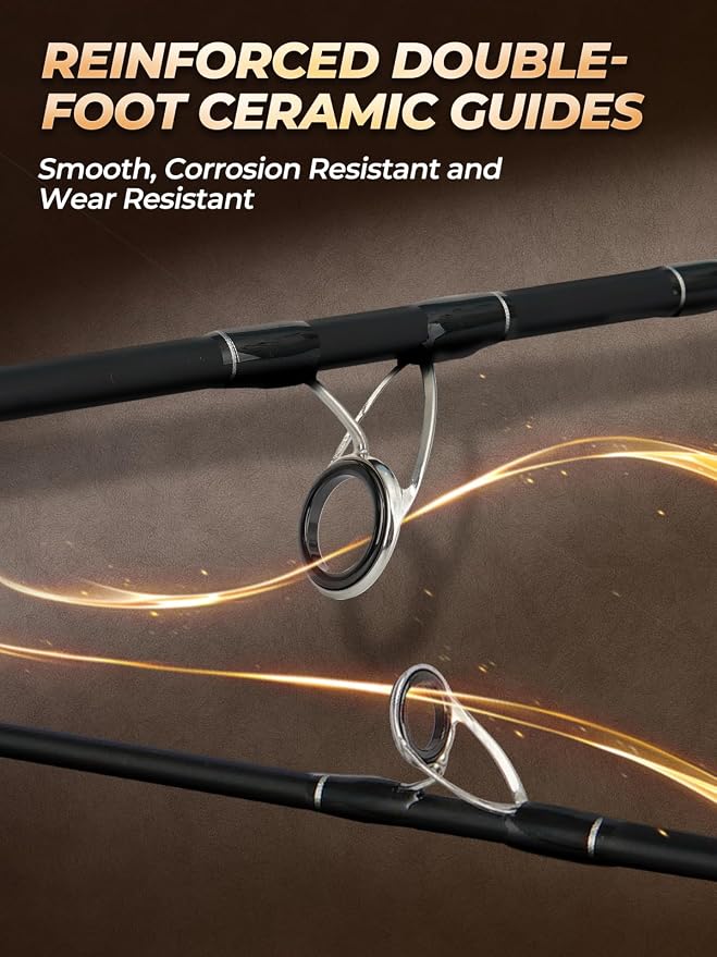 Jenseits 7FT Fishing Rod，Telescopic & 4-Piece Fishing Pole, Spin & Cast | 24T Carbon Fiber, Comfortable EVA Handle, Ceramic Guides, Bass, Trout, Catfish, Freshwater & Inshore，Fishing Gift for Men