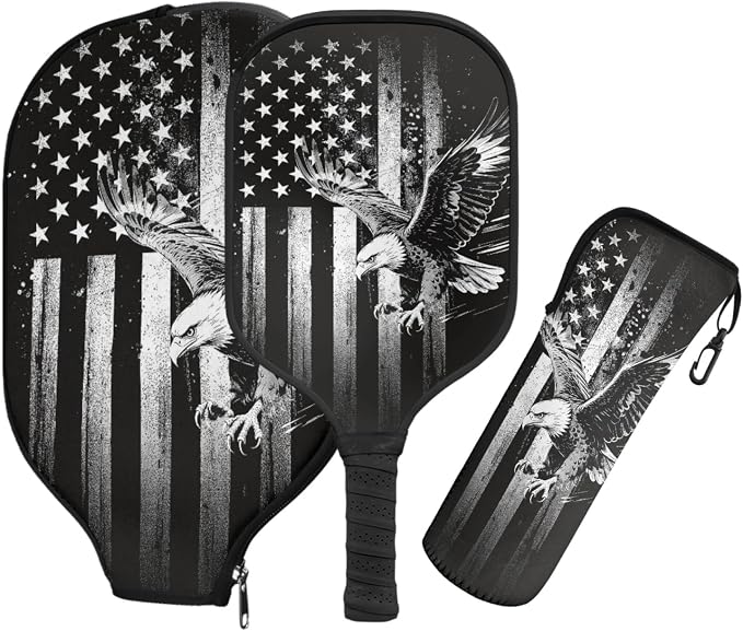Pickleball Paddles Set 3PCS Pickleball Paddle Case Pickleball Racket Pickleball Bag Ideal for Beginners Gifts