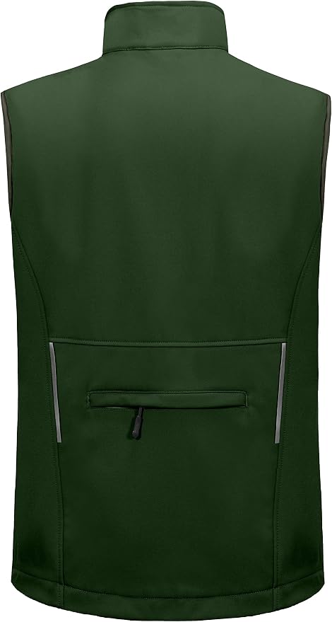 Little Donkey Andy Men's Lightweight Fleece Lined Softshell Vest Windproof Sleeveless Jacket for Hiking Travel Golf