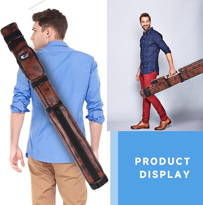 GSE Games & Sports Expert 2x2 Deluxe Hard Billiard Pool Cue Stick Carrying Case, Billiard Cue Case, Billiards Accessories (Several Colors Available)
