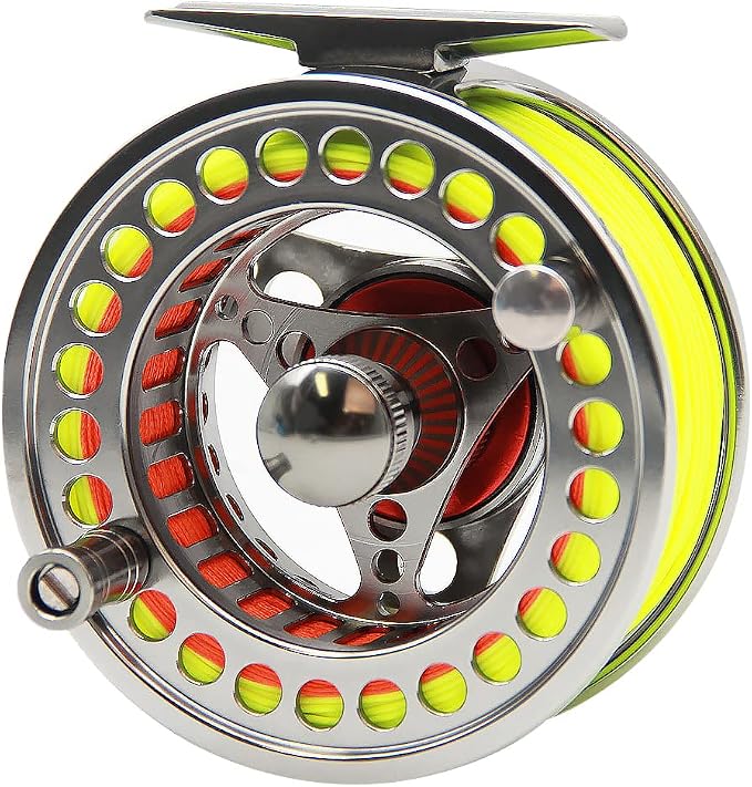EX-ALC Fly Reel 3/4 5/6 7/8 9/10WT CNC Machined Large Arbor Aluminum Fly Fishing Reels Silver/Gunsmoke Fly Reels