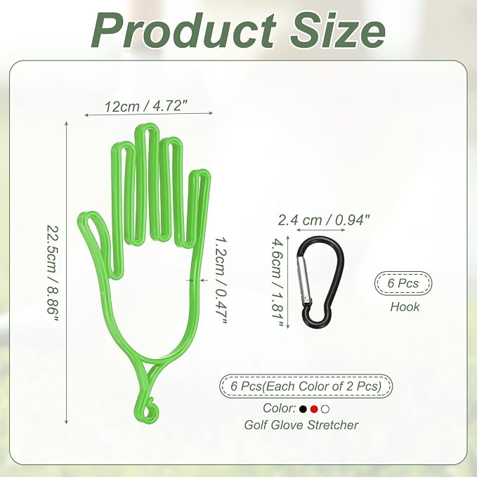 PATIKIL Golf Gloves Stretcher, Plastic Keeper Support Rack Holder Dryer Hanger Frame with Hanging Hooks for Men Women Sports Gloves Maintenance