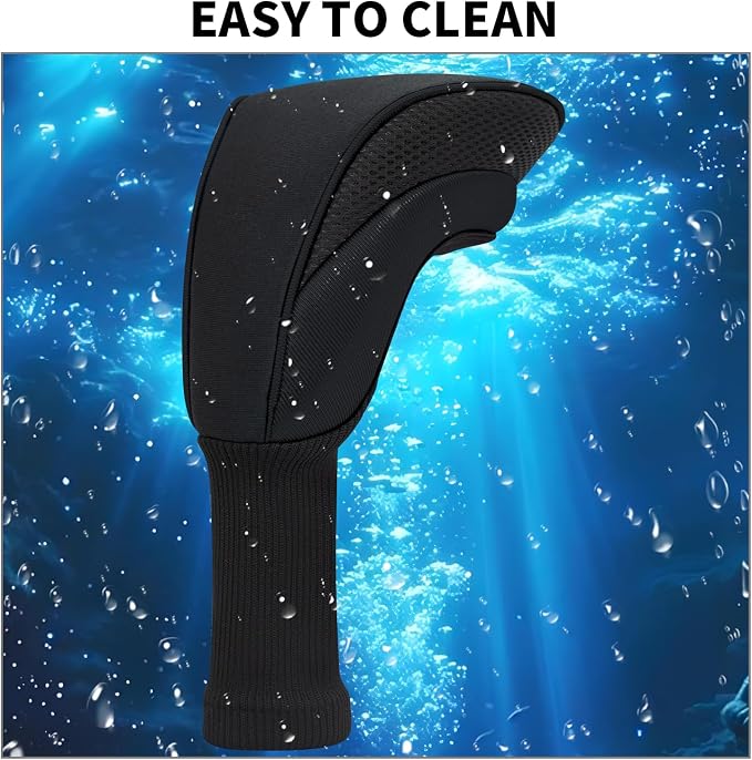 Golf Club Head Covers for Woods 3/4/5/6 Pieces Long Neck Mesh Sports Golf Club Headcovers Set with Interchangeable No. Tags 3 4 5 6 7 X Golf Accessories for Men Women