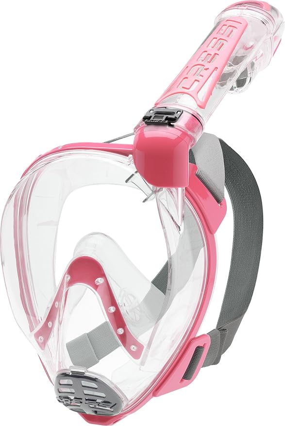 Cressi Adult Snorkeling Full Face Mask - Wide Clear View, Anti-Fog System - Easy Breathing: Safety First - New 2019 - Duke Dry: Designed in Italy: Quality Since 1946