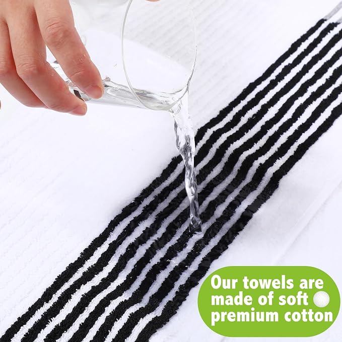 Buryeah Golf Towel 22 x 44 Inch Cotton Golf Caddy Towel Camping Large for Caddies Golfers Tour Players Club with Stripe