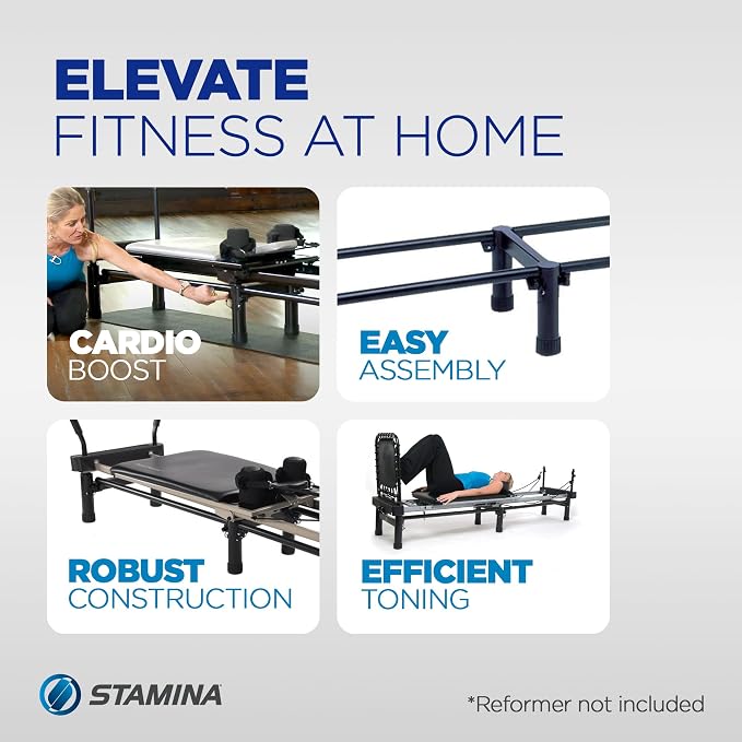 AeroPilates Reformer Stand - Add-on Pilates Accessories for AeroPilates Reformers - Pilates Workout for Home Gym Workout - Large