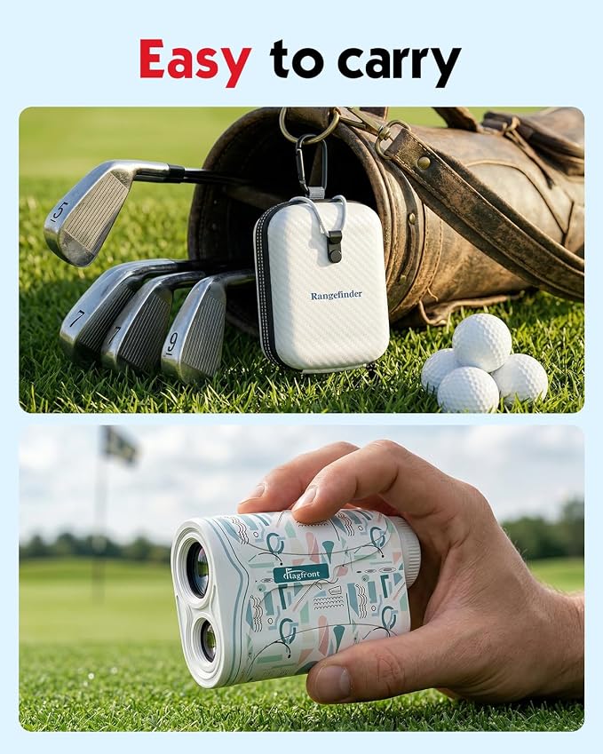 Range Finder Golf Rangefinder with Slope, 1200 Yards Golf Range Finder, 6X Magnification, Flag Locking Vibration, Must Accessories for Golfer