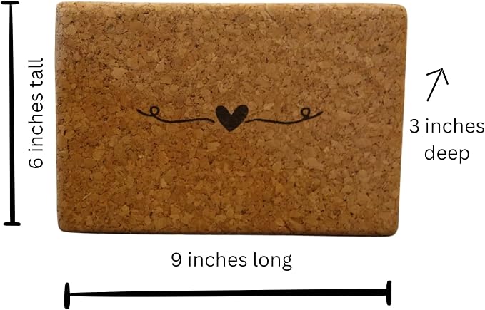 Best Cork Yoga Block (3x6x9) – Eco-Friendly High-Density Natural Cork Yoga Block for Stability, Alignment & Non-Slip Support Set of 2