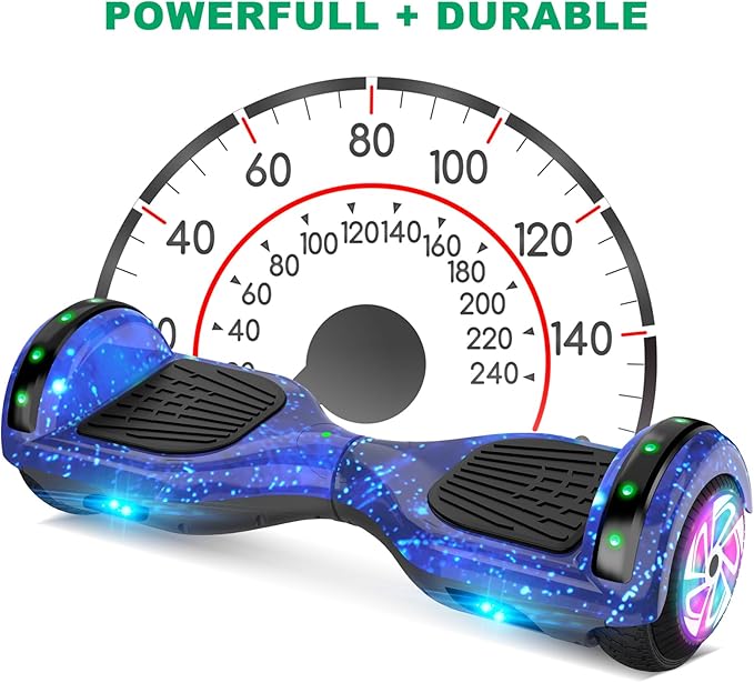 CBD Scooter with Corlorful LED Lights,6.5" Wheels, Dual 300W Motor Scooter for Kids Girls Boys Adults, All Ages