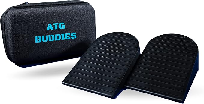 ATG Buddies Squat Wedge Block for Heel Elevated Squat and ATG Split Squats with Carrying Case, Light Weight and Easy to Travel
