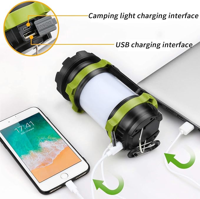 AlpsWolf LED Headlamp Rechargeable with 2 Pack Camping Lantern Rechargeable