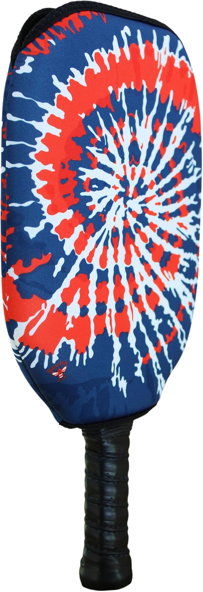 BeeJos Spirl Tie-Dye: Premium Slip-On Pickleball Paddle Cover-Fits Standard Size Paddles-Zipperless (Paddle not Included) Handmade in USA