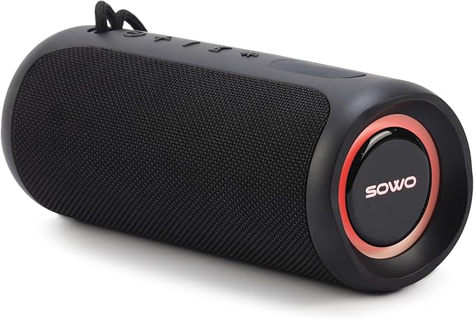 Wireless Waterproof Bluetooth Speaker - Portable Speaker Loud with Built-in Subwoofer and Tweeter, Extra Bass, Stereo Sound, IP67, Colorful Lights for Party, Outdoor, Camping - Black | Extra Bass, Stereo Sound, IP67 Waterproof and Dustproof, Colorful L...