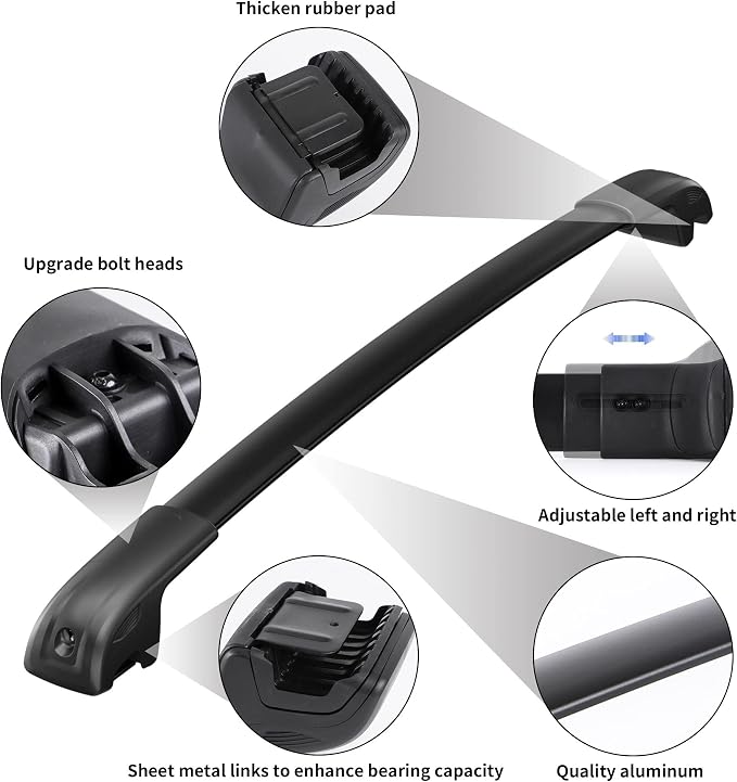 300LBS Lockable Roof Rack Cross Bars for 2018-2026 Tiguan (Not for Limited) & Taos 2022–2026, Heavy Duty Aluminum Crossbar for Cargo Luggage Kayak Bicycles Canoe