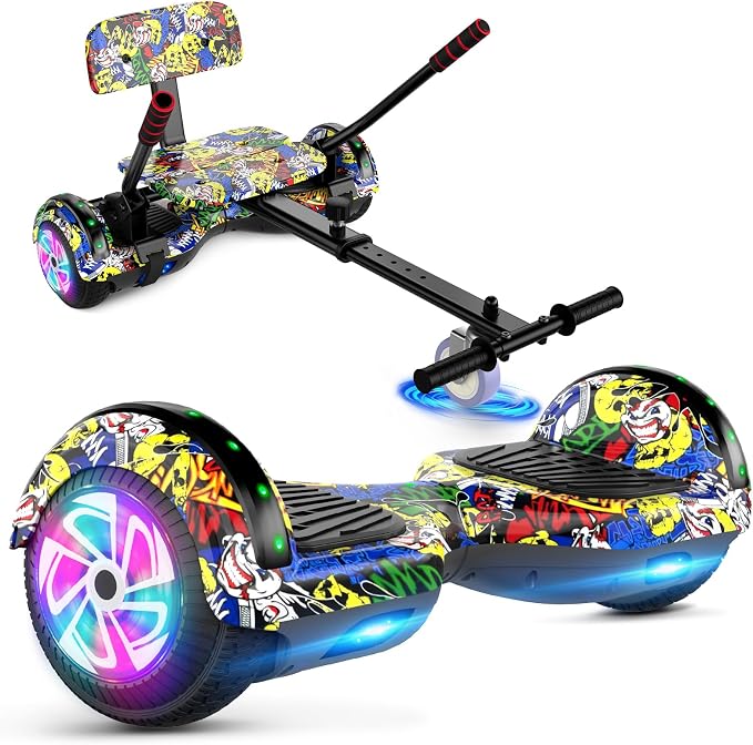 CBD Scooter with Corlorful LED Lights,6.5" Wheels, Dual 300W Motor Scooter for Kids Girls Boys Adults, All Ages