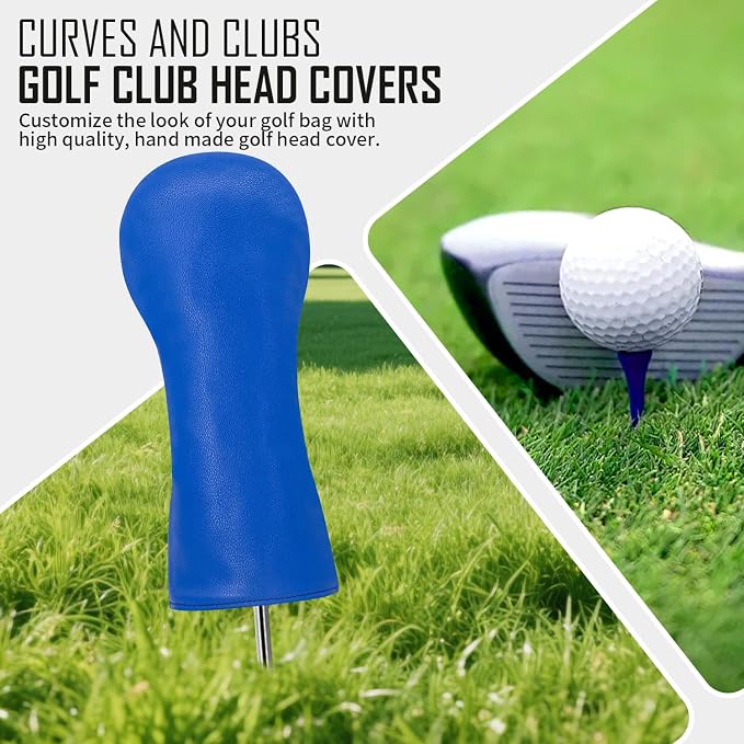 Golf Accessories Golf Club Covers for Driver, Fairway, Hybrids - Golf Driver Headcover/Golf Fairway Wood Head Cover/Hybrid Headcover for Men/Women Golfer