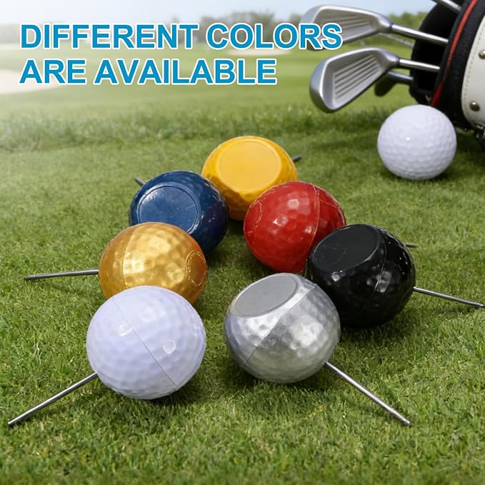 Golf Tee Markers, Plastic Position Ball Markers, Golf Ball Marker-Fitting for (Driving Range Boundary Markings/Area Markings)