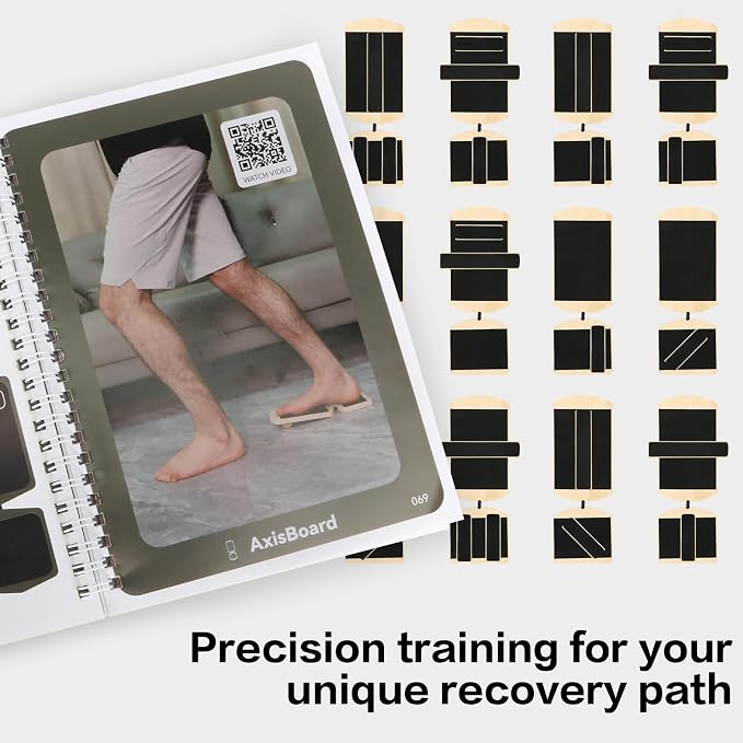 Ankle Balance Board System | Foot & Ankle Strengthener with 120-Page PT Guide, Resistance Band & Bag | Plantar Fasciitis Relief & Achilles Recovery Tool
