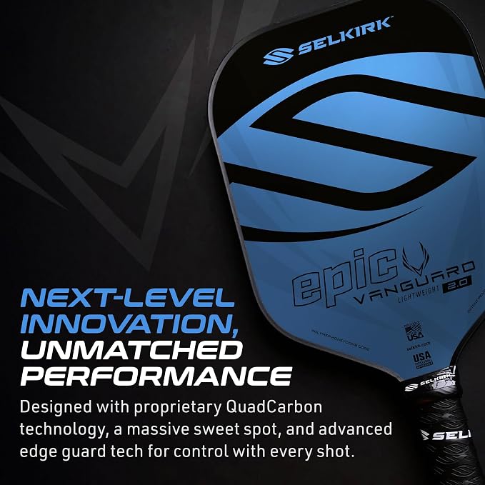 Selkirk Sport Vanguard Hybrid Pickleball Paddle | Carbon Fiber Pickleball Paddle with a Polypropylene X5 Core | Pickleball Rackets