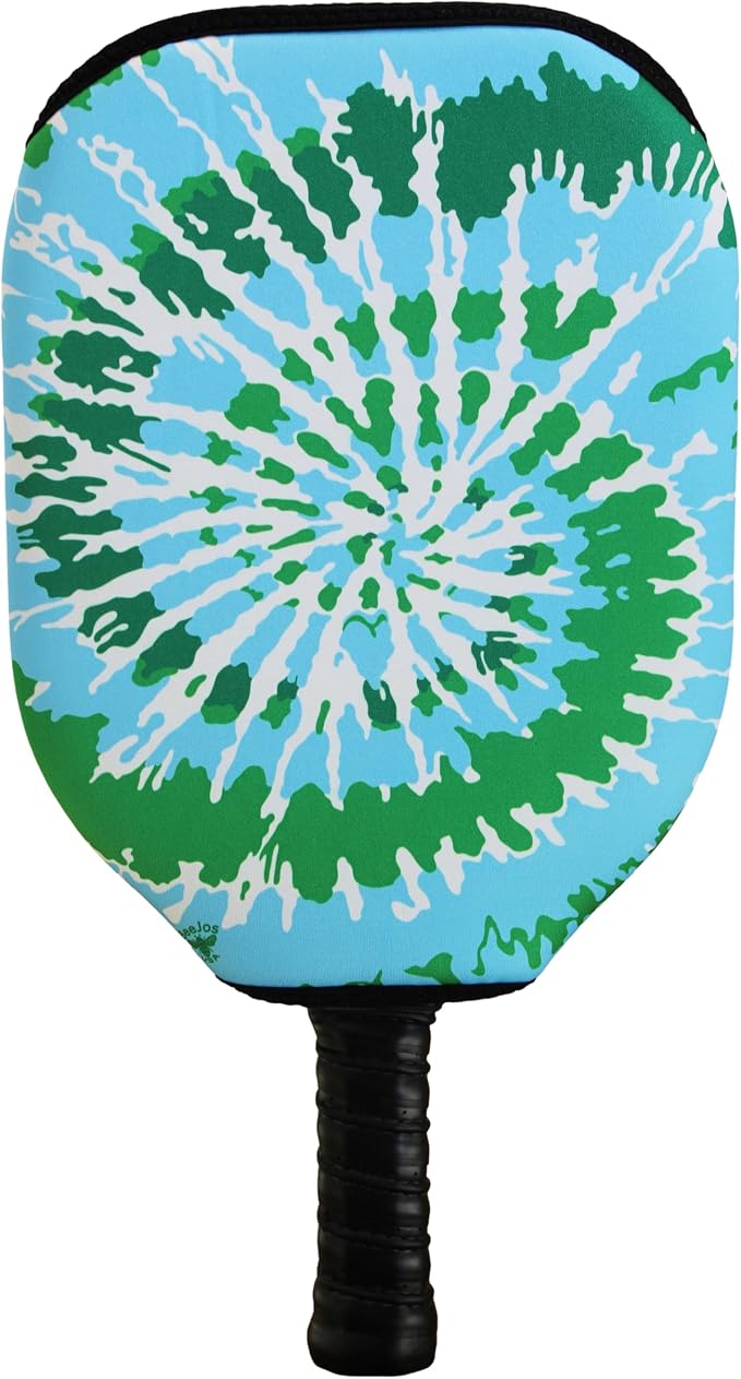 BeeJos Spirl Tie-Dye: Premium Slip-On Pickleball Paddle Cover-Fits Standard Size Paddles-Zipperless (Paddle not Included) Handmade in USA
