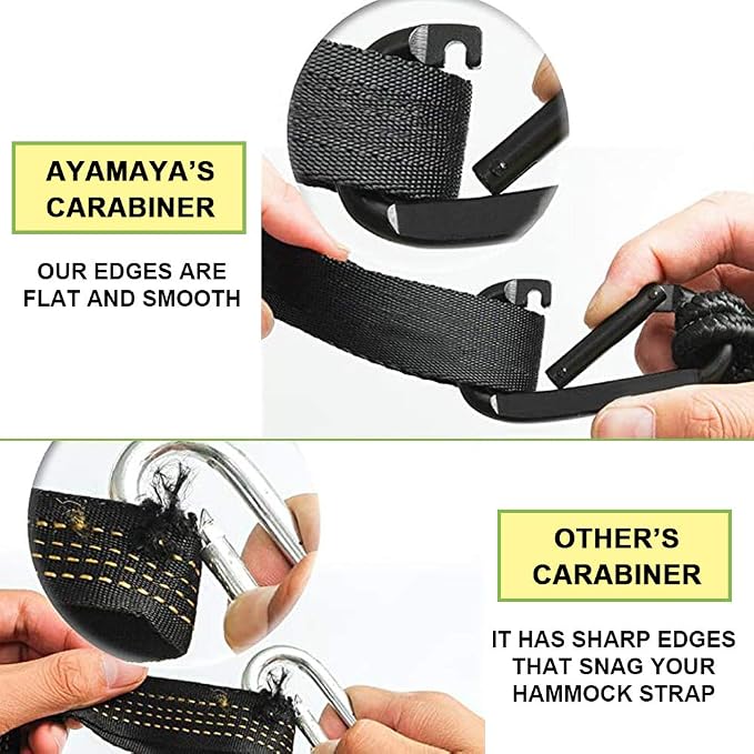 ayamaya Kids Camping Hammock, Small Outdoor Hammock Gifts for Children Girls Boys, Ultralight Kids Camping Gear with Tree Strap & Carabiners,Sling Swing Hammock for Indoor/Outdoor Use