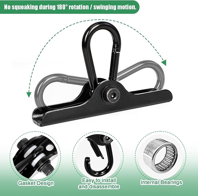 Heavy Punching Bag Hanger | Wall/Ceiling Mount Hook with 180° / 360° Rotation | Wood Beam Holder for Boxing, Weight Training, Aerial Yoga Swing & Hammock