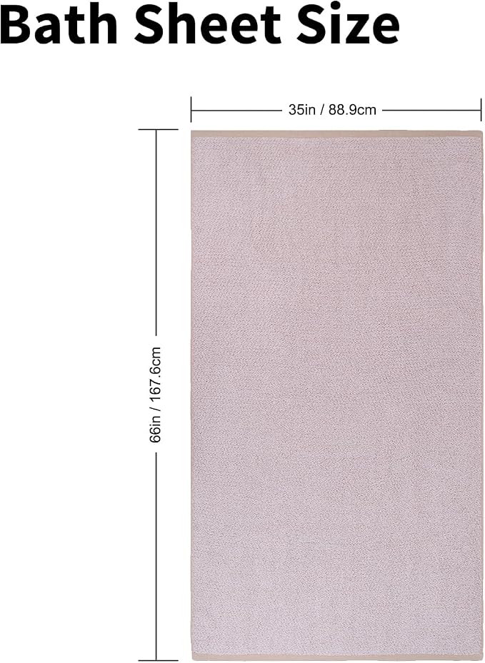 Everplush Diamond Collection Extra Large Bath Sheet Towel – 1 PK, Super Soft & Highly Absorbent, Quick-Drying & Oversized,Perfect for Bathroom, Pool, Swimming Use (Brown, 35" x 66" 1PK)